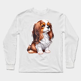 Charming Canine Companion Cavalier King Charles Spaniel Long Sleeve T-Shirt